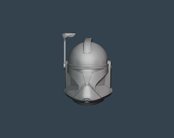 1:12/18/6 scale Phase 1 Clone Trooper Helmet with Rangefinder Unpainted Star Wars Black Series 3D printed