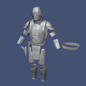 1:12/18/6 Coruscant Security Force Jedi Survivor Black Series 3D printed figure kit