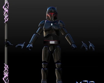 1:12/18/6 Moff Gideon Mandalorian Armor Unpainted Figure kit Star Wars Black Series Vintage Collection