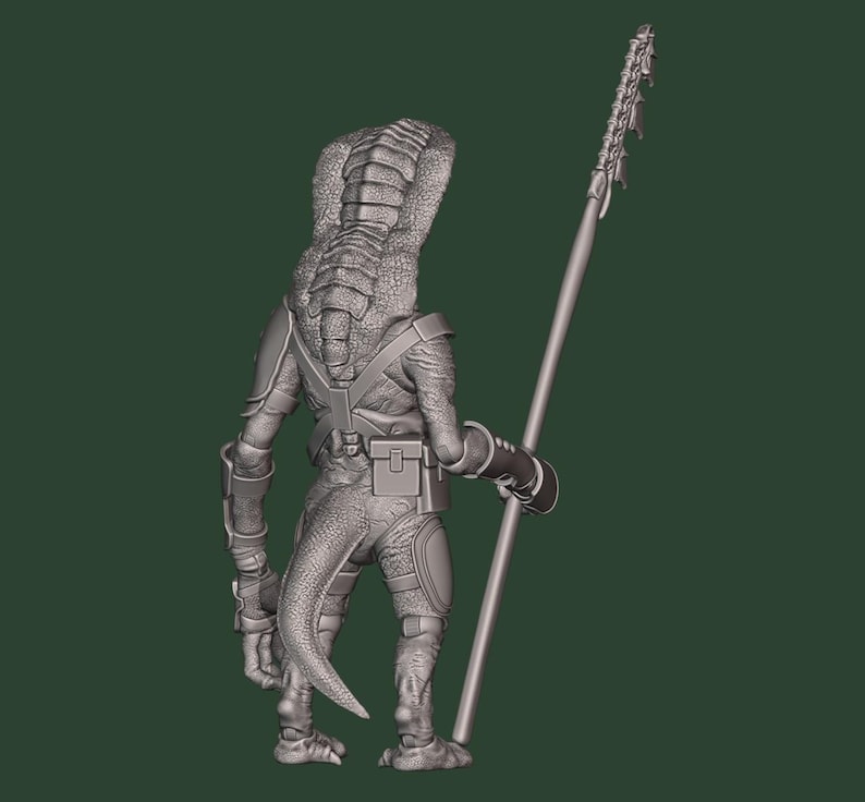 Kit di figure non dipinte, stampate in 3D, in scala 1:12/18, raffiguranti un guerriero Amani, un Mandaloriano e un Grogu, della serie Star Wars Black Series Vintage Collection. immagine 3