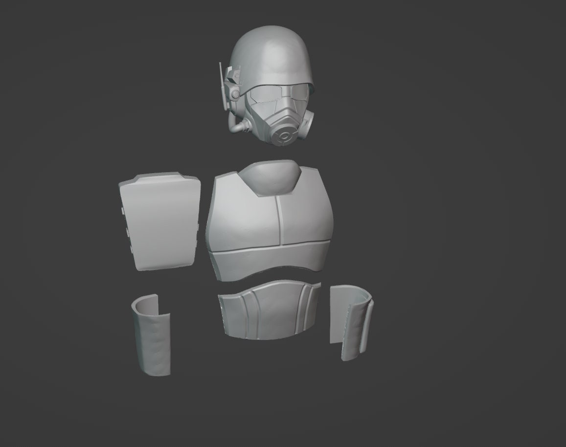 1:12スケール NCR デザートレンジャーアーマーキット 3Dプリント