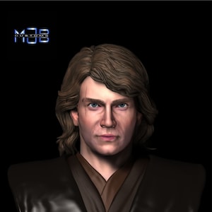 1:12/18/6 Anakin Skywalker Non painted Headsculpt Episode III/Ahsoka variations Star Wars Black Series