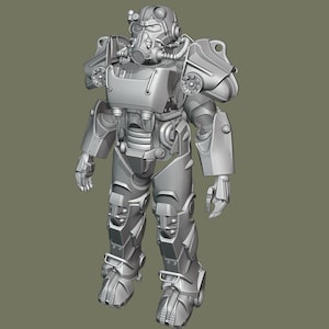 1:12 scale Fallout 4 T-60 Power Armor Kit  3D printed figure kit