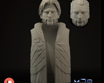 1:12/18/6 Agent Alexsandr Kallus ( Rebel / Imperial )  Live-Action Non painted 3D Printed Headsculpt Star Wars Black Series