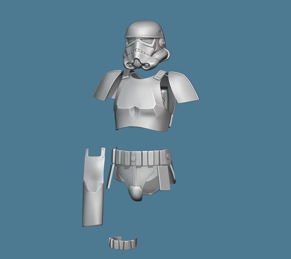 1:12/18/6 Stormtrooper A New Hope Figure Kit Nonpainted Star Wars