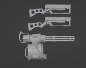 1:12 / 18 / 6 Scale Fallout Minigun and Laser Rifle