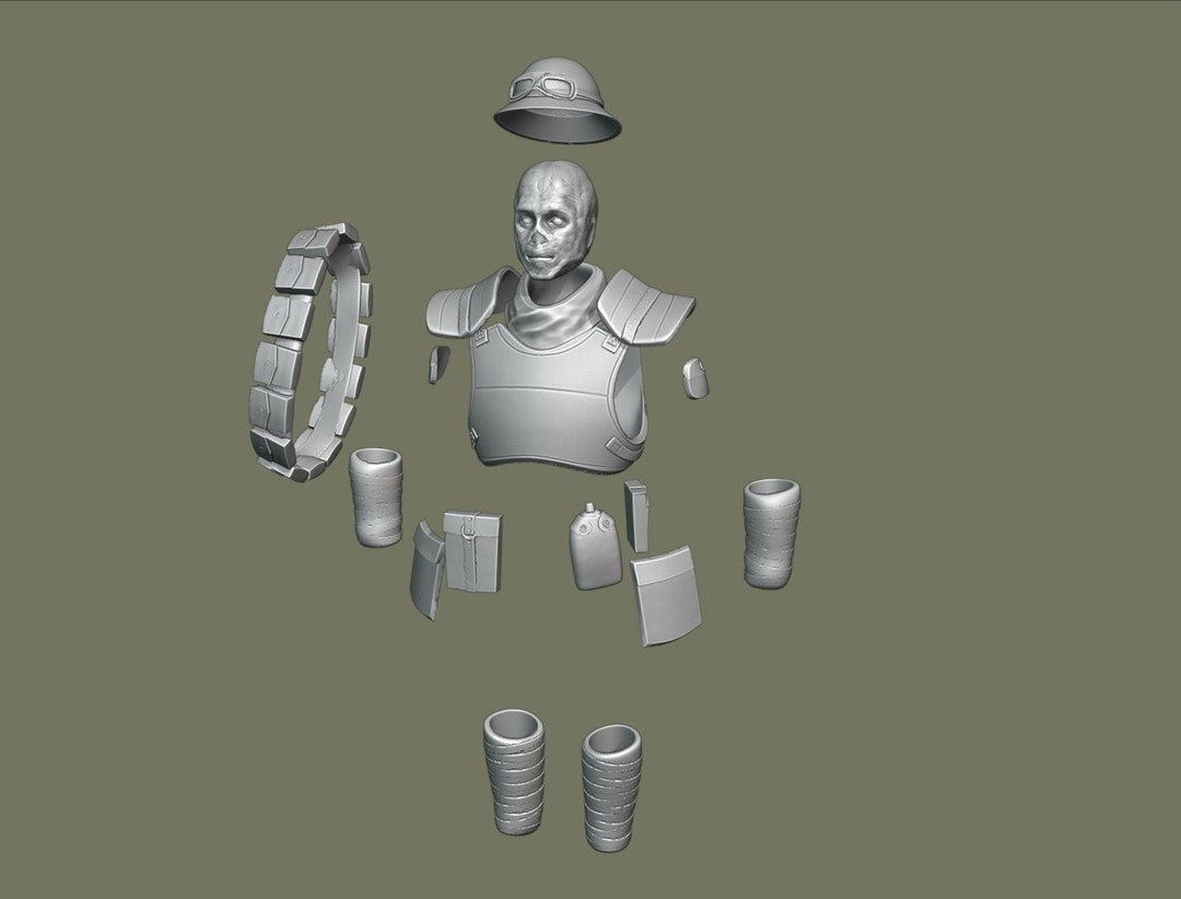 1:12/18/6 Scale Ranger Kit and Ghoul Head 3D Printed Figure Kit - Etsy