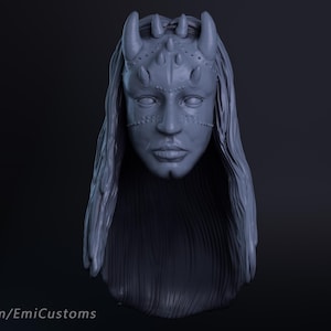 1:12/18/6 Agen Kolar Jedi Master 3D printed unpainted headsculpt for figures Star Wars Black Series Vintage Collection