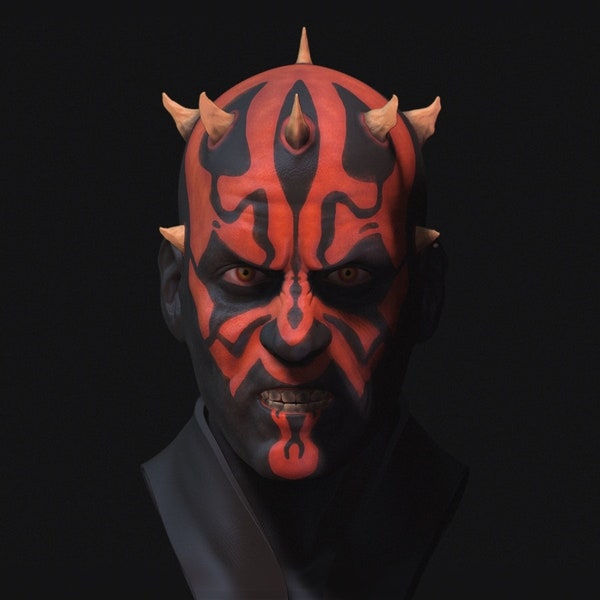 1:12/18/6 Darth Maul Realistic Style Nonpainted Headsculpt Star Wars Black Series