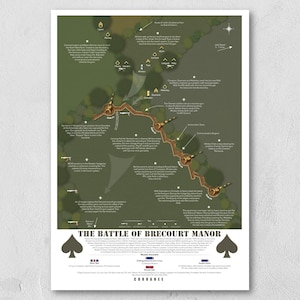 Easy Company D-Day Battle of Brecourt Manor Poster Print  - Band of Brothers