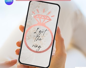 Digital Bridesmaid Proposal Video. Wedding Matron and Maid of Honor Invite.  Elegant White With Sparkles. DIY Template.