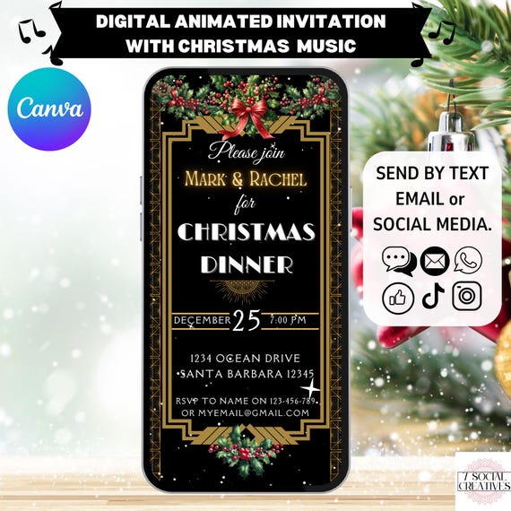 Imprimir Invitacion Para Cena Navidena Invitación Fiesta De Navidad