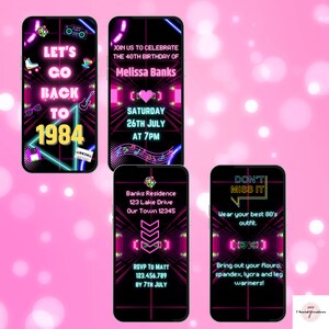 80s Party Invitation. Digital Back to the 1980s Animated Invite With