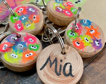 Keychain | Monster | Gift for Kids | Children's Birthday | Kids' Party | Party Favor | Theme Party | Giveaway | Personalizable