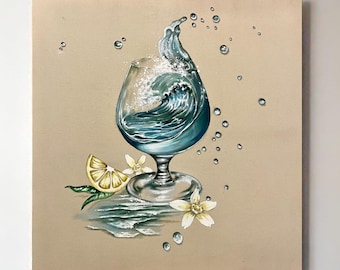 canvas art acrylic painting sea