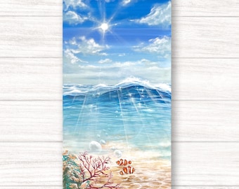 canvas art acrylic painting sea