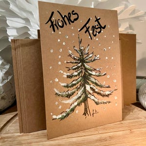 Weihnachtskarte Tannenbaum Glitzer