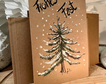 Christmas card | Christmas tree | Card | Festive | Invitation card | Greeting card | Happy Holidays | Glitter | Customizable