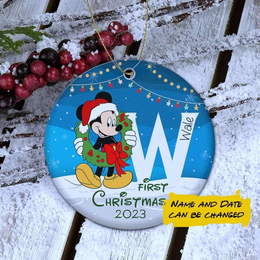 Personalized Mickey Mouse Christmas Ornament Mouse First - Etsy