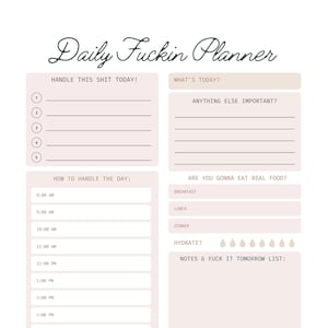 Daily Fuckin Planner