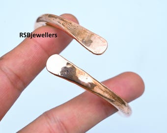 Handmade Solid Copper Bangle, Adjustable Women's Bracelet