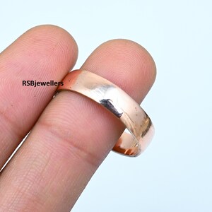 Handmade Solid Copper Meditation Ring, Unisex Worry Ring image 4