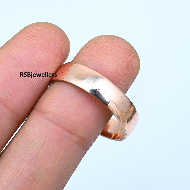 Handmade Solid Copper Meditation Ring, Unisex Worry Ring image 2