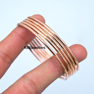 Set Of 5 Bangle, Solid Copper Bangle, Handmade Women Bangle, Pure Copper Bangle, Beautiful  Bangle, Attractive Bangle, Popular Gift Bangle,