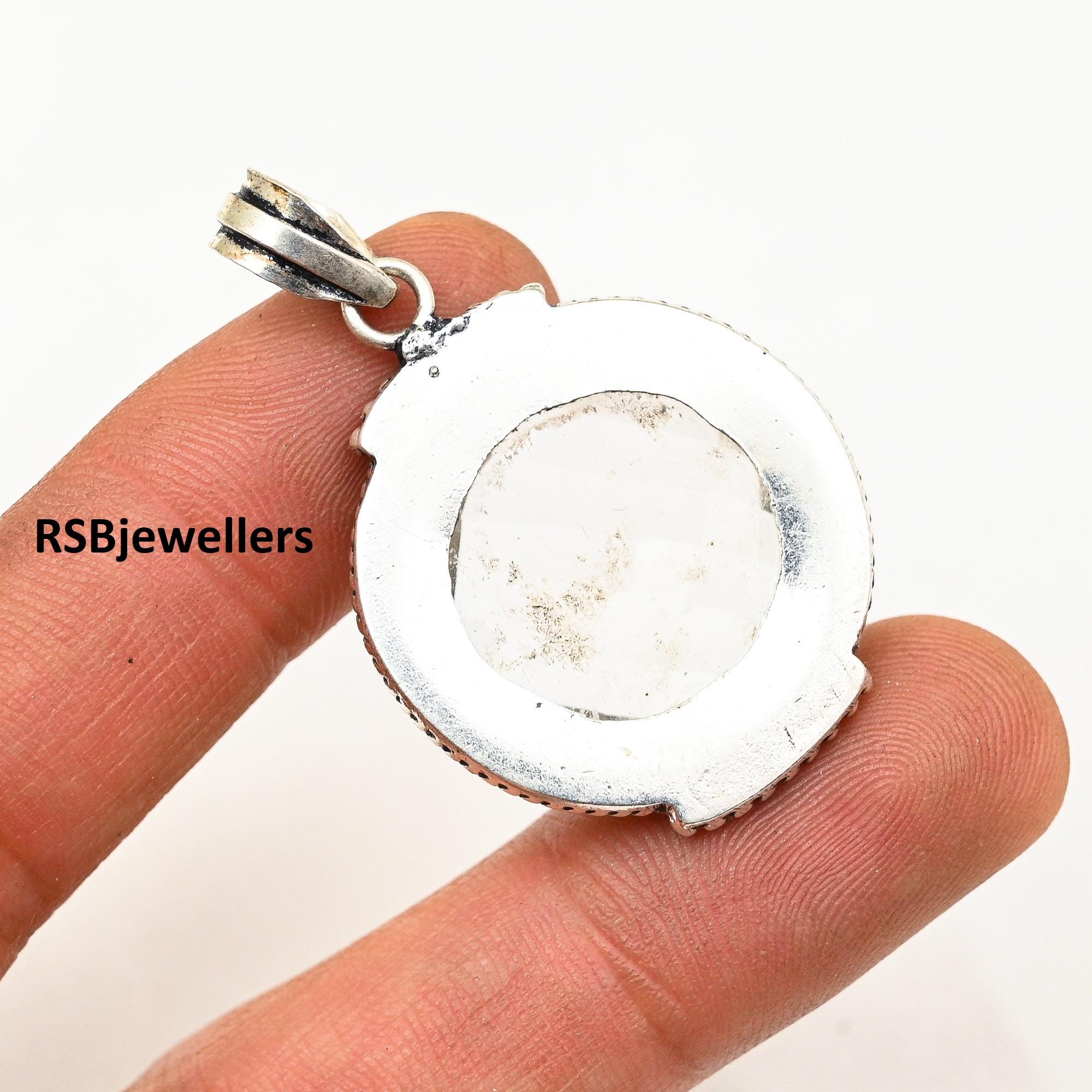純銀のスモーキークォーツペンダント　ハンドメイド作品 ハンドメイドスモーキークォーツペンダント、925スターリングシルバー