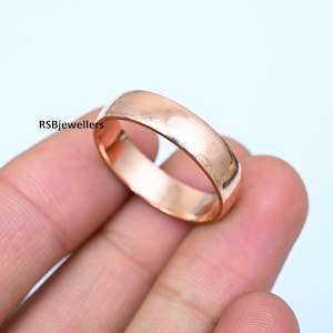 Handmade Solid Copper Meditation Ring, Unisex Worry Ring image 1