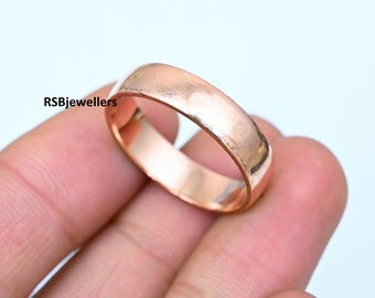 Handmade Solid Copper Meditation Ring, Unisex Worry Ring