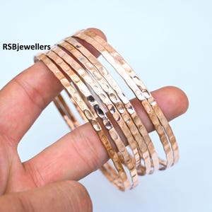Set of 7 Bangle, Solid Copper Bangle, Beautiful Bangle, Pure Copper Bangle, Anniversary Bangle, Handmade Women Bangle, Popular Gift Bangle,