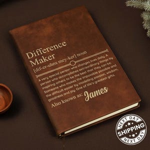 Difference Maker Journal, Mentor Gift, Special Person Gift, Gift for Colleague, Supervisor Gift, Thank You Journal, Therapist Gift