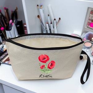 Personalized Cosmetic Pouch, Custom Makeup Bag Gift, Custom Make Up Pouch, Women Teen Birthday Gift, Bridesmaid Gift Idea, Mothers Day Gift