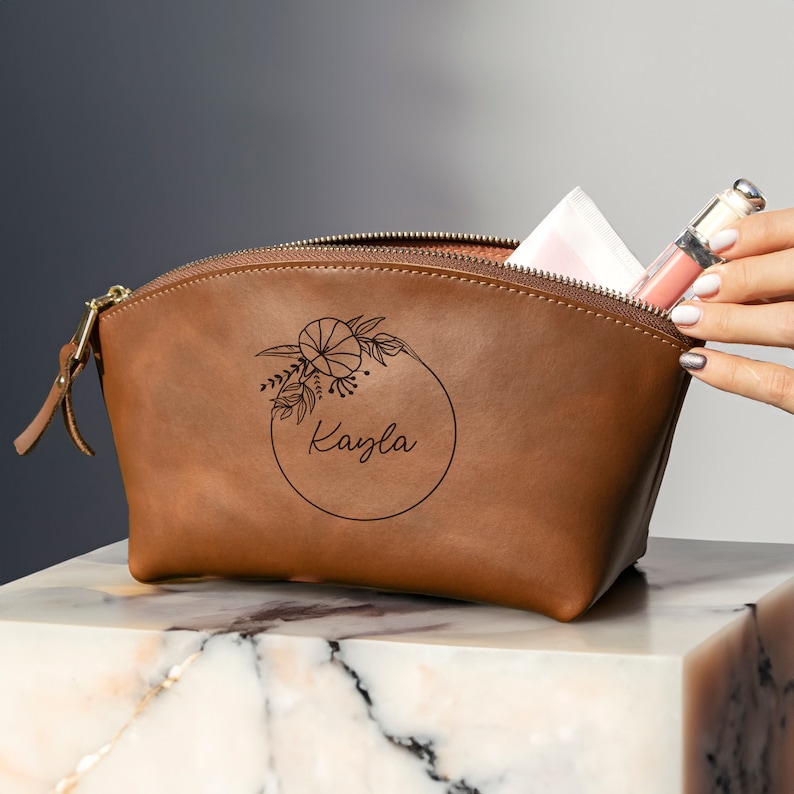 Personalized Makeup Bag, Personalized Cosmetic Bag, Birthday Gift for Her, Custom Makeup Bag Gift for Her, Cosmetic Bag Gift for Women