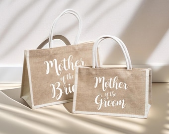 Bolsa de mano para la madre de la novia, bolsa de arpillera para la madre del novio, bolso para la madre de la novia, ideas de regalo para la madre de la novia, regalo para la madre del novio