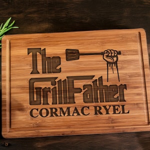 Personalized Fathers Day Gift, Gift For Dad, BBQ Cutting Board, Custom Boyfriend Gift, Husband Gift for Him, Wood Grill Gift for Fiance
