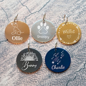 Dog Tag, Dog Collar Tag, Personalized Cat Tag, Custom Cat Collar Tag, Cat ID Tag, Dog ID Tag, Dog Name Tag, Engraved Pet Tag, Cat Name Tag