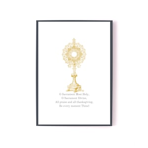 Catholic Wall Art. Blessed Sacrament. Minimalist