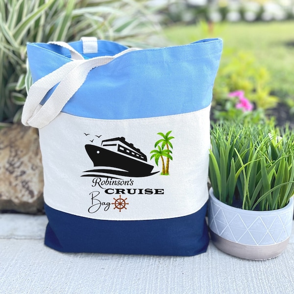 Personalized Cruise Bag, Custom Cruise Ship Bag, Cruise Trip Gift, Besties Trip Gift, Family Cruise Gift, Cruise Gift Bag, Trendy Cruise Bag