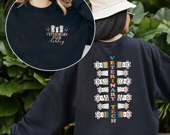 Sudadera personalizada de técnico veterinario, sudadera con capucha de técnico veterinario, regalos de técnico veterinario, sudadera con capucha de la Semana de la Tecnología Veterinaria, sudadera veterinaria, regalo para veterinario