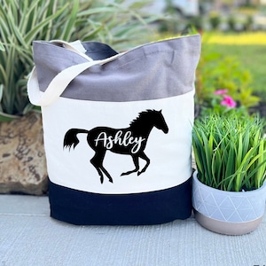 Personalized Horse Bag, Custom Horse Bag, Horseback Riding Bag, Horse Lover Gift, Equestrian Gift, Horse Owner Gift, Horse Riding Club Gifts