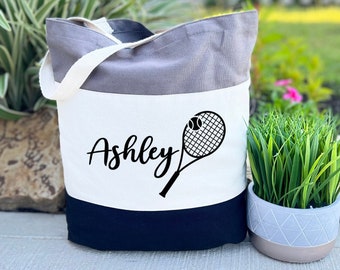 Personalized Tennis Tote Bag, Tennis Player Gift Bag, Tennis Team Bag, Tennis Lover Gift, Tennis Gifts, Tennis Coach Gift, Mothers Day Gift