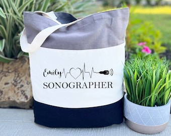Sac personnalisé pour échographiste, sac personnalisé pour échographie, sac technique de radiologie, cadeau tech échographie, cadeau radiologue, cadeau RDMS, cadeau échographiste