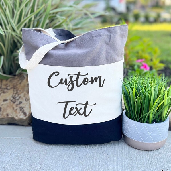 Custom Text Tote Bag, Custom Name Tote Bag, Logo Tote Bag, Personalized Gift, Birthday Gift Idea, Promotional Tote Bag, Baby Shower Gifts