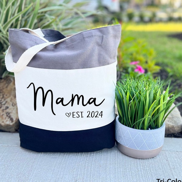 Mama Tote Bag, Birthday Gift for Mama, Custom Mama Bag, New Mom Gift, First Mothers Day Gift, Trendy Mama Bag, Personalized Gift, Cool Mom