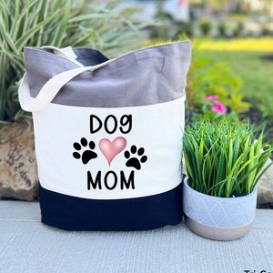 Dog Mom Tote Bag, Dog Daily Bag, Dog Travel Bag, Dog Lover Gift, Mothers Day Gift, Valentines Gift, Dog Mom Gift, Emotional Gift for Dog Mom