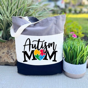 Autism Awareness Tote Bag, Autism Mom Tote Bag, Autism Mom Gift, Custom Autism Gift, Autism Teacher Gift, Autism Mom Gifts, Mothers Day Gift