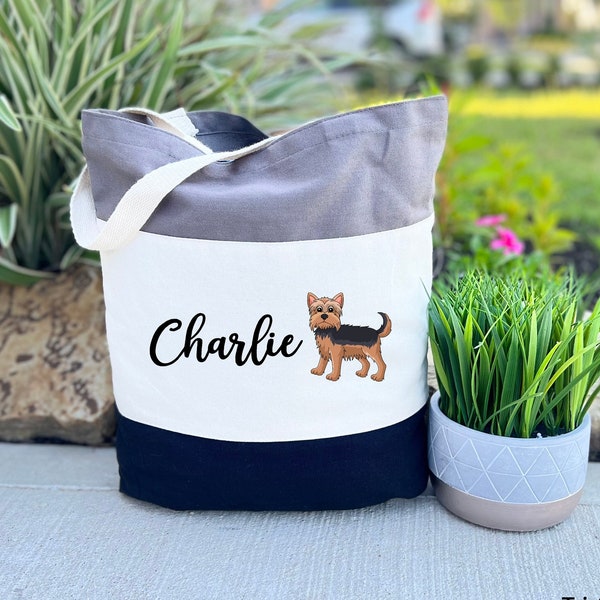 Personalized Yorkshire Terrier Tote Bag, Custom Yorkie Tote Bag, Yorkie Owner Gift, Yorkie Lover Gift, Yorkie Mom Gift, Best Yorkie Dog Gift