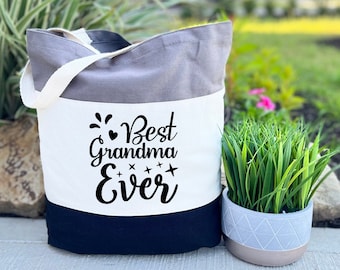 Best Grandma Ever Tote Bag, Grandma Shopping Bag, Mothers Day Gift, Cute Grandma Gift, Valentines Gift, Grandma Birthday Gift, Gift for Nana